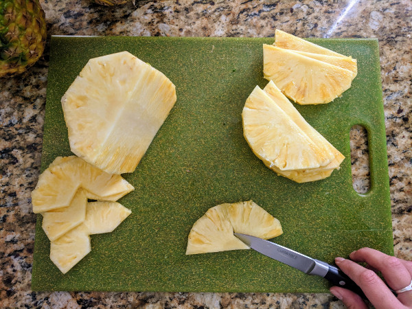 Coring Sliced Pineapple
