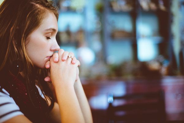 girl meditating calm