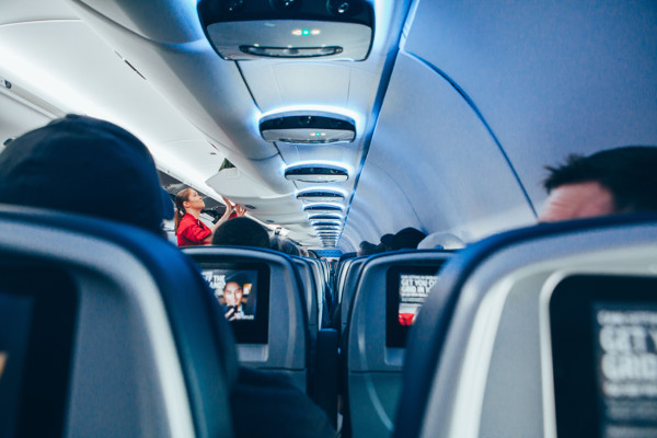 seats passenger airplane interior